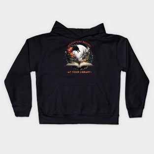 Adventure Begins At Your Library Kids Hoodie